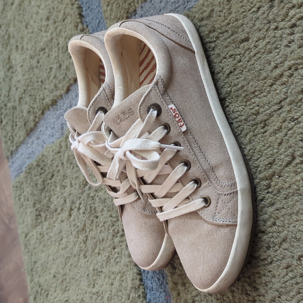 Taos Footwear Star Canvas Casual Sneakers STA-12844 Women's Size 8.0 Oat Wash